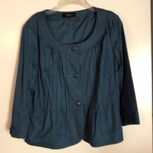 NWOT Talbot periwinkle blue Jacket with pleating.